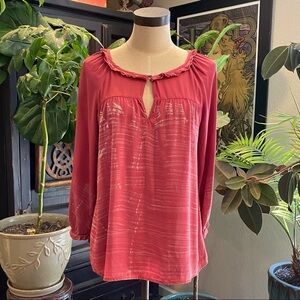 Revolve Gypsy 05 Red Wine Silk Tunic Top